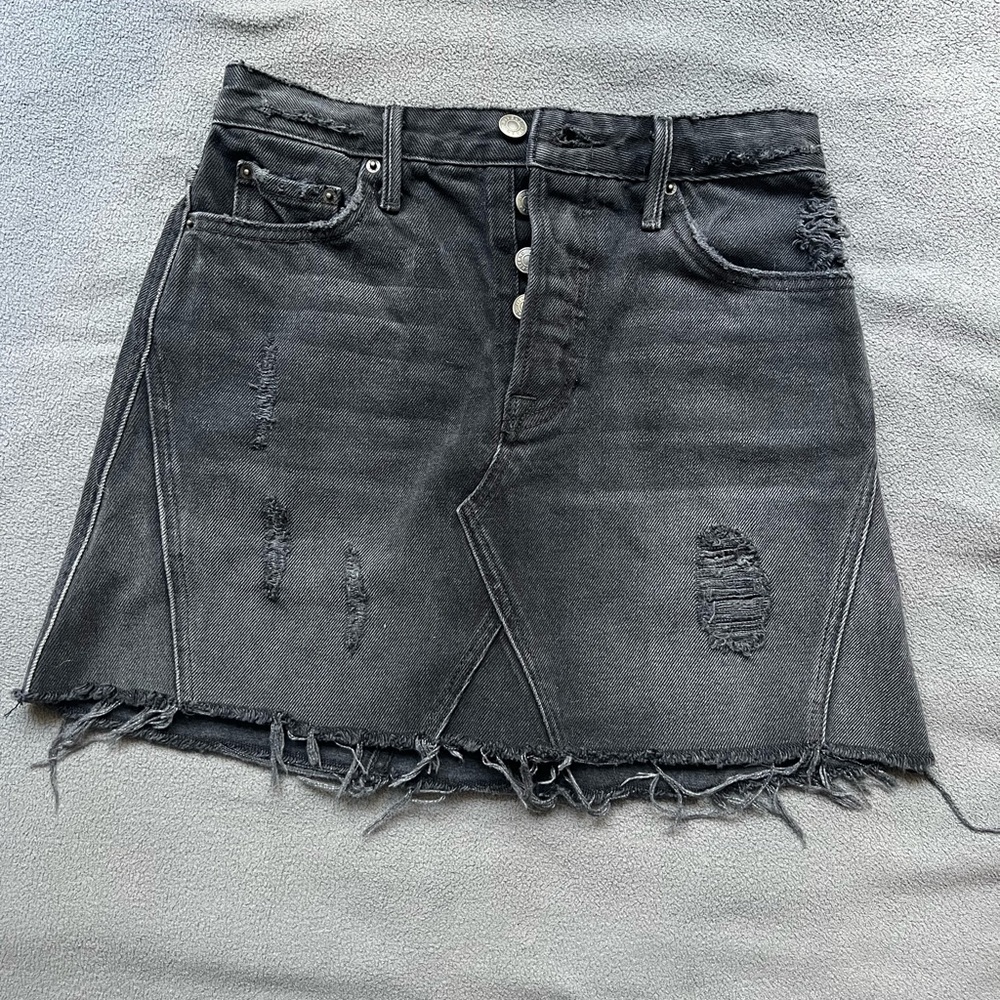 GRLFRND Eva Black Denim Skirt Size 24